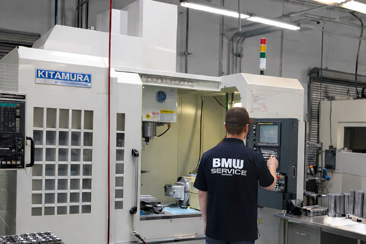 High-rigidity Kitamura CNC machining center providing precision milling at BMW Precision Machining.